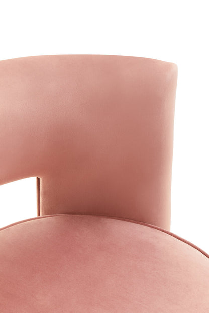 Hudson Pink Velvet Swivel Chair