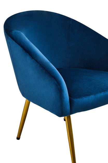 Hudson Midnight Blue Chair And Footstool