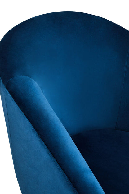 Hudson Midnight Blue Chair And Footstool