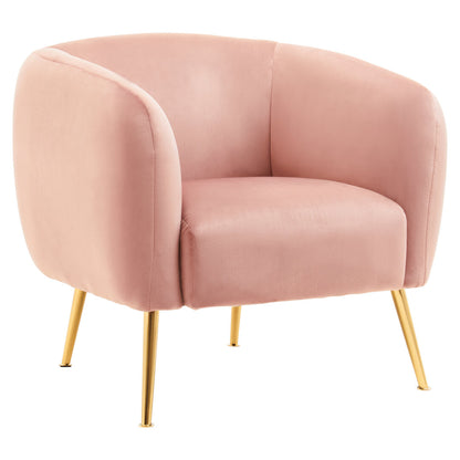 Hudson Pink Velvet Armchair