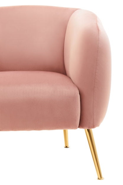 Hudson Pink Velvet Armchair