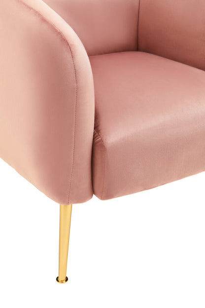 Hudson Pink Velvet Armchair