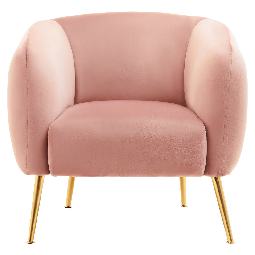 Hudson Pink Velvet Armchair