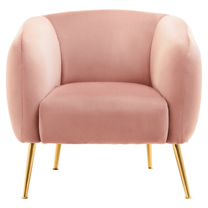 Hudson Pink Velvet Armchair
