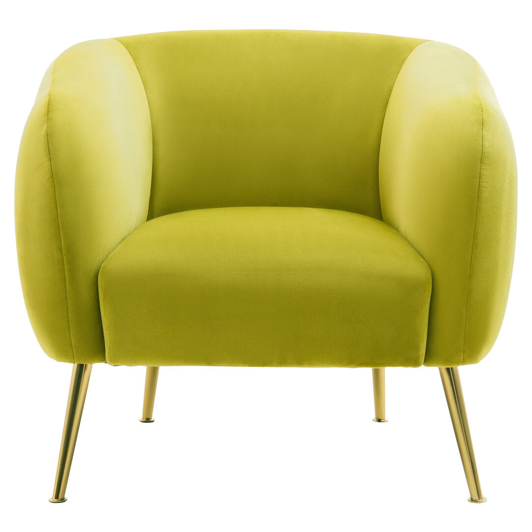 Hudson Velvet Armchair Olive 