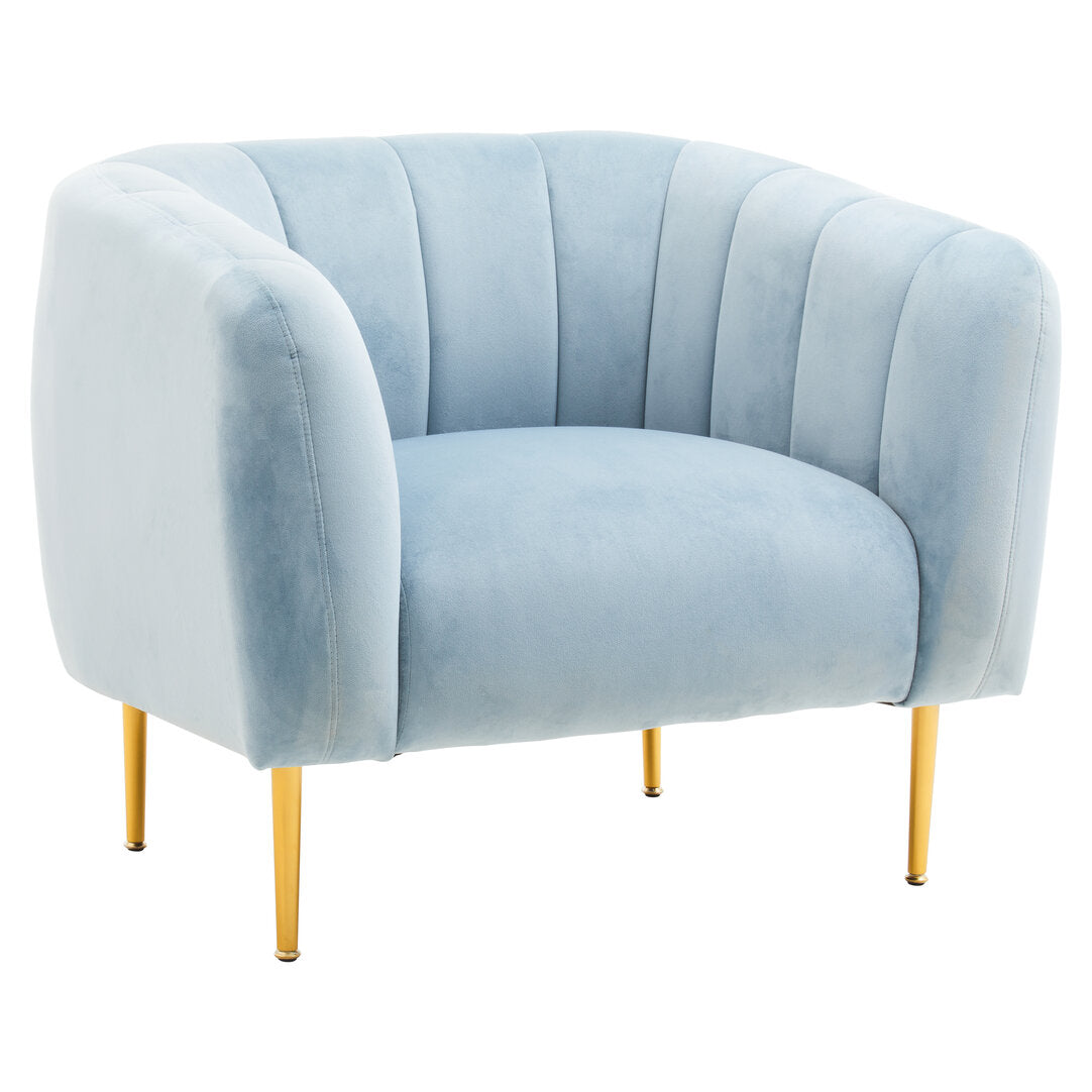 Hudson Blue Velvet Armchair