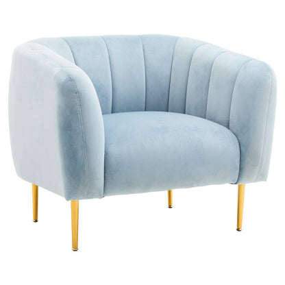 Hudson Blue Velvet Armchair