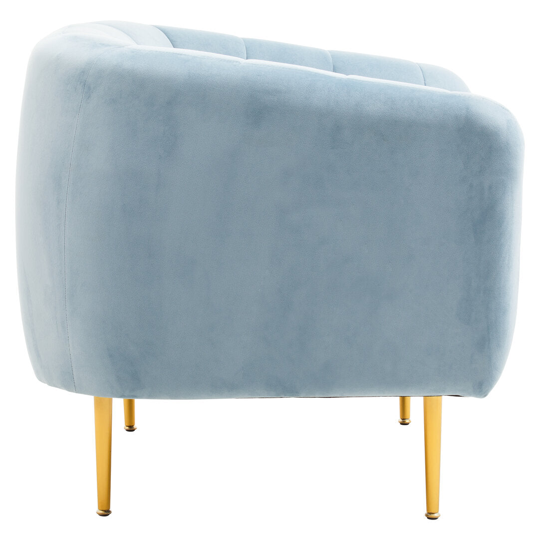Hudson Blue Velvet Armchair