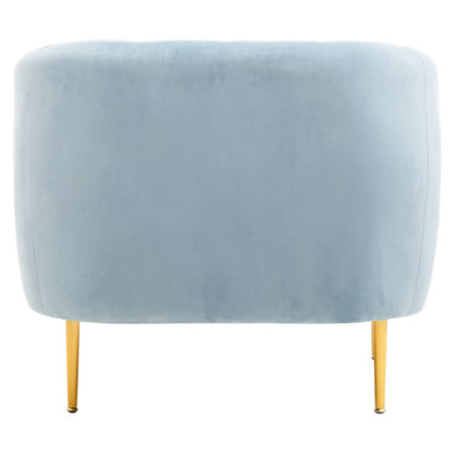 Hudson Blue Velvet Armchair