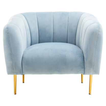 Hudson Blue Velvet Armchair