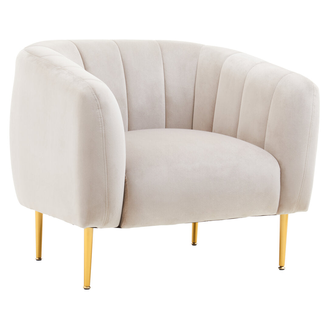 Hudson Silver Grey Velvet Armchair