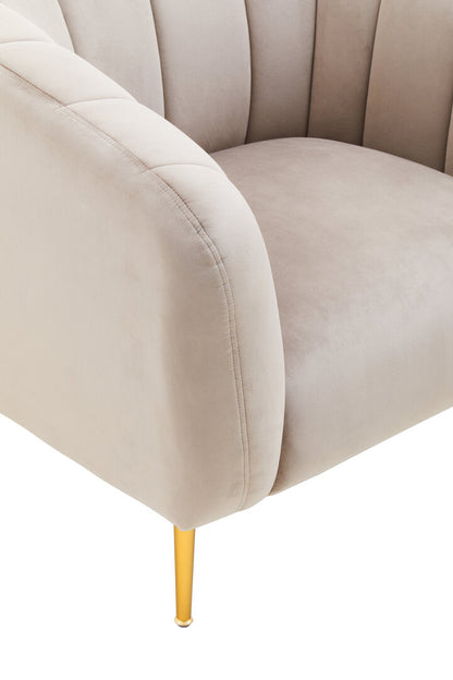Hudson Mink Velvet Channel Detail Armchair