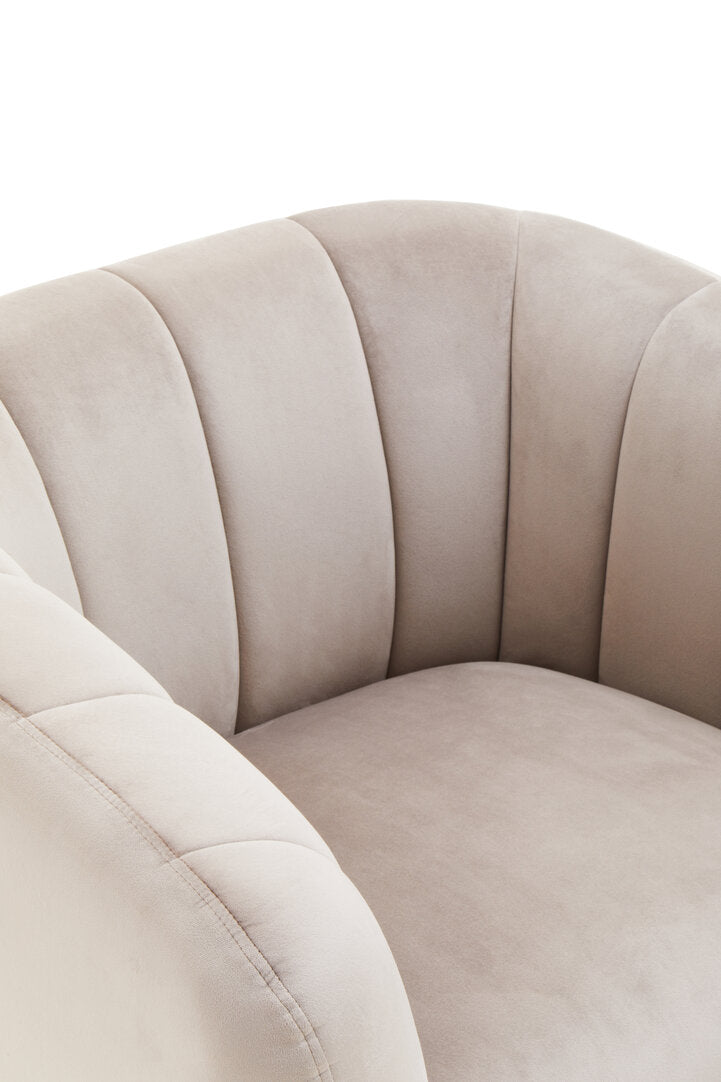Hudson Mink Velvet Channel Detail Armchair