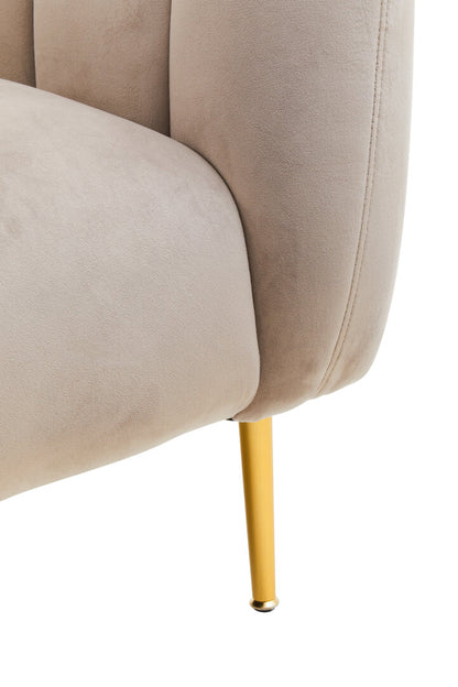 Hudson Mink Velvet Channel Detail Armchair