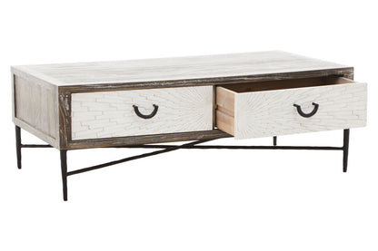 Notting 2 Drawer Recycled Elm Wood Coffee Table