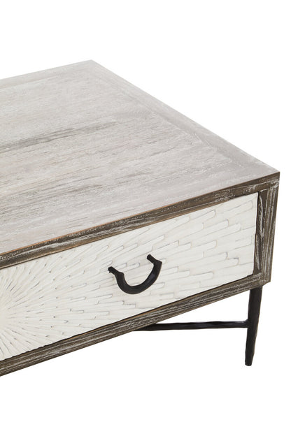 Notting 2 Drawer Recycled Elm Wood Coffee Table