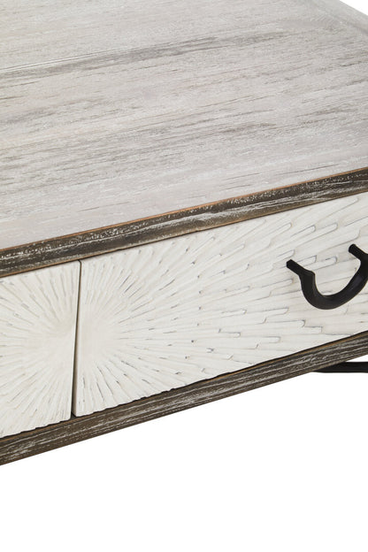 Notting 2 Drawer Recycled Elm Wood Coffee Table