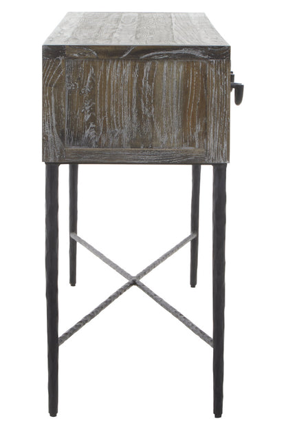 Notting Four Drawer Elm Wood Console Table