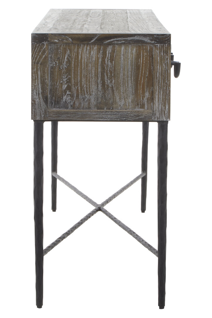 Notting Four Drawer Elm Wood Console Table