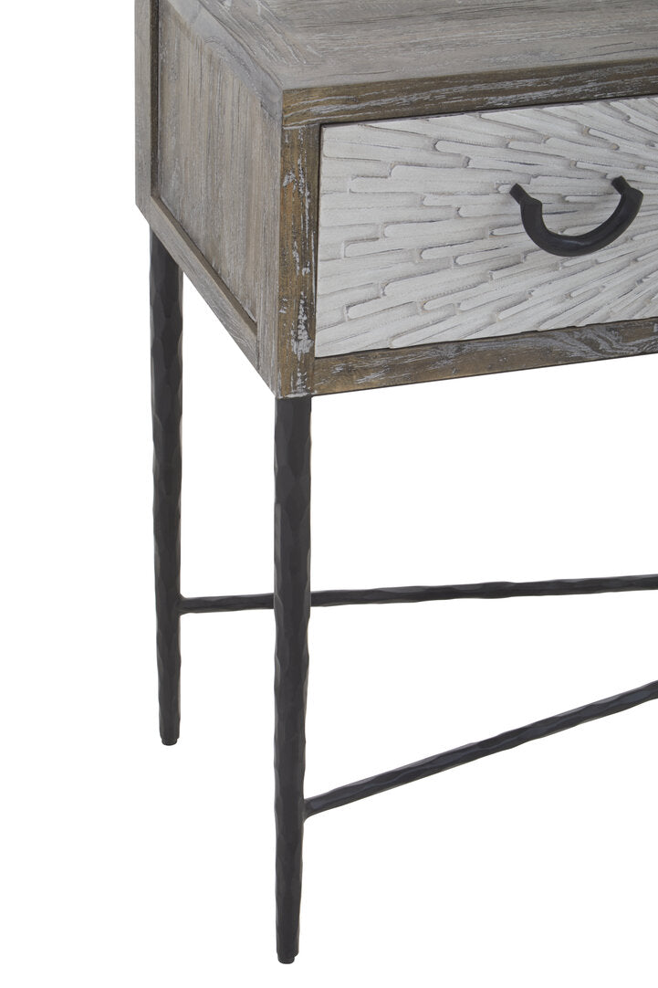 Notting Four Drawer Elm Wood Console Table