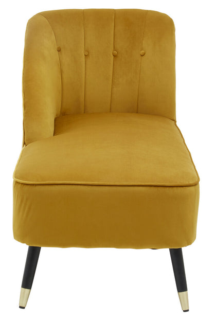 Balmoral Mustard Velvet Right Hand Chaise Longue