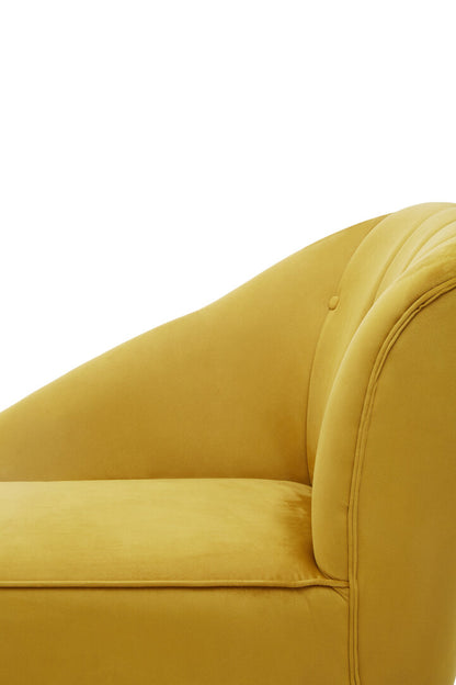 Balmoral Mustard Velvet Right Hand Chaise Longue