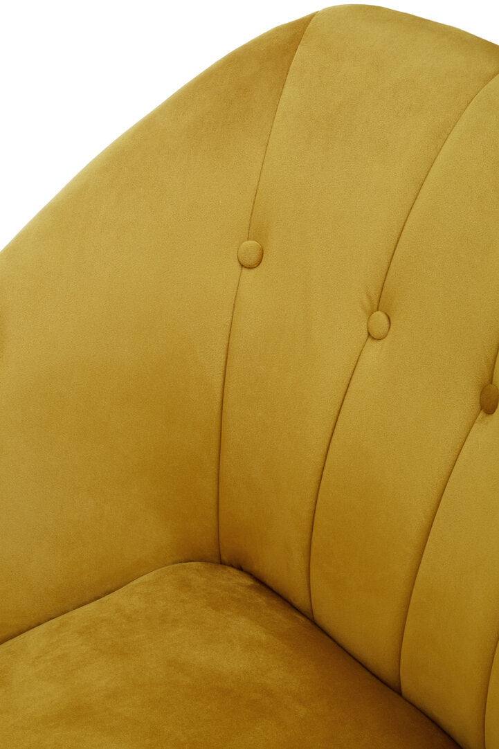 Balmoral Mustard Velvet Right Hand Chaise Longue
