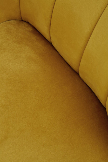 Balmoral Mustard Velvet Right Hand Chaise Longue