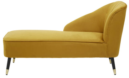 Balmoral Mustard Velvet Right Hand Chaise Longue