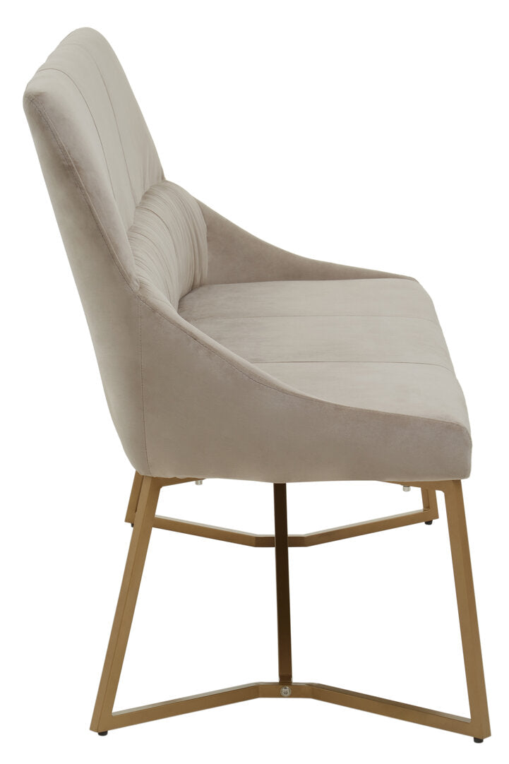 Carlton Mink Velvet Bench