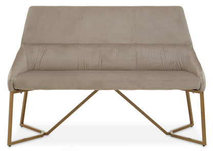 Carlton Velvet Bench Mink 