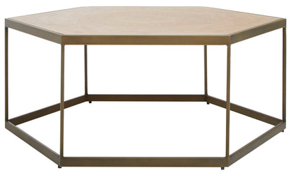 Durham Hexagonal Oak Veneer Coffee Table
