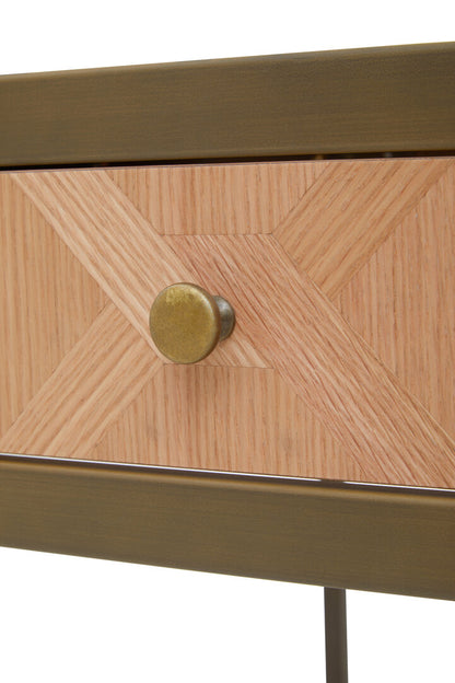 Durham Oak Veneer 2 Drawer Desk