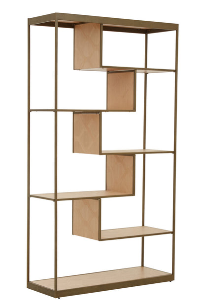 Durham Brushed Brass Multi Tier Shelving Unit