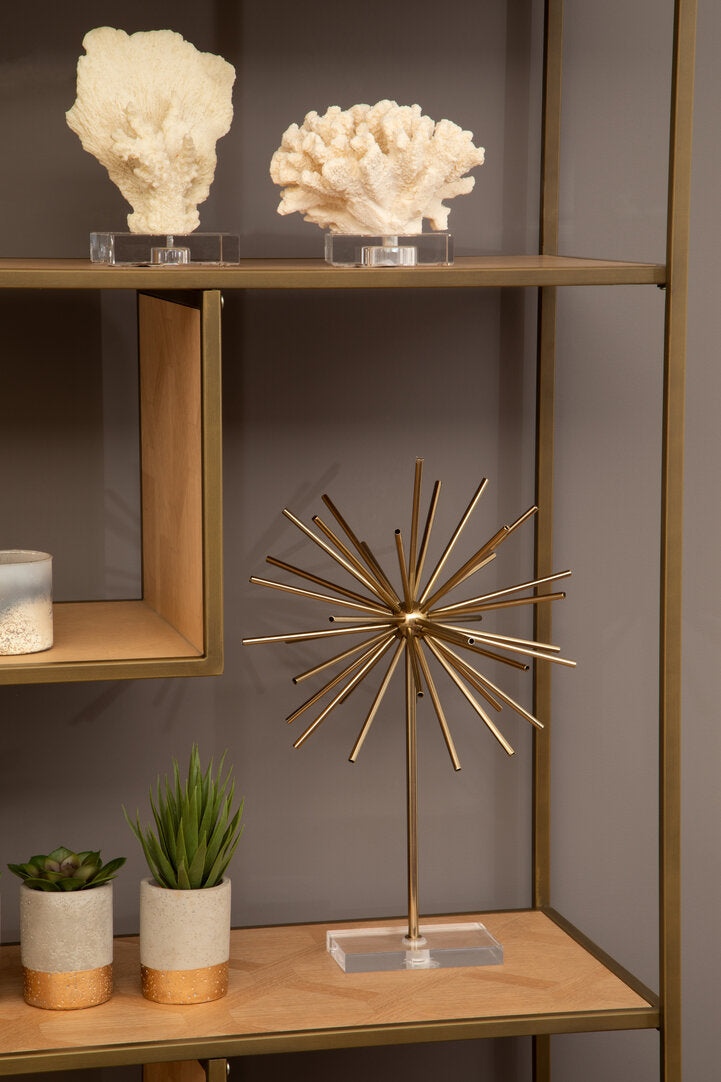 Durham Brushed Brass Multi Tier Shelving Unit