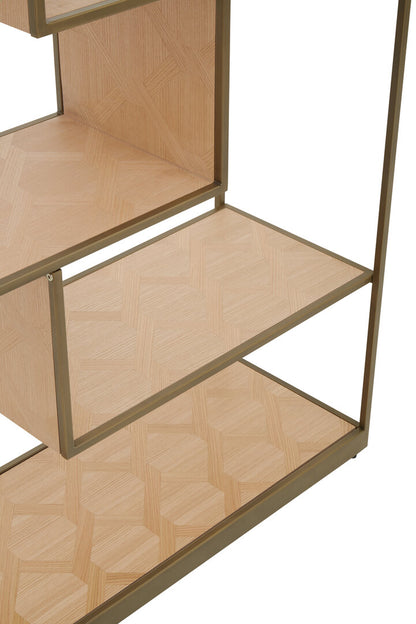 Durham Brushed Brass Multi Tier Shelving Unit