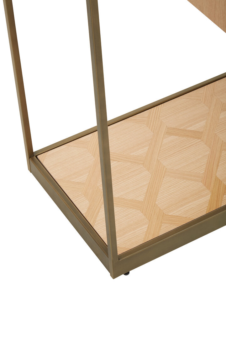 Durham Brushed Brass Multi Tier Shelving Unit