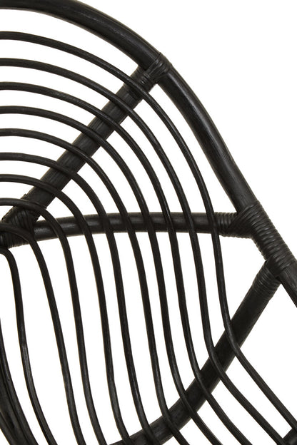 Cambridge Black Natural Rattan And Teak Chair