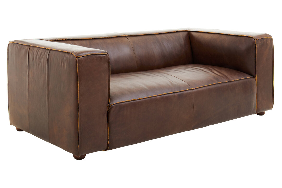 Bath Two Seater Mexico Brown Leather Sofa