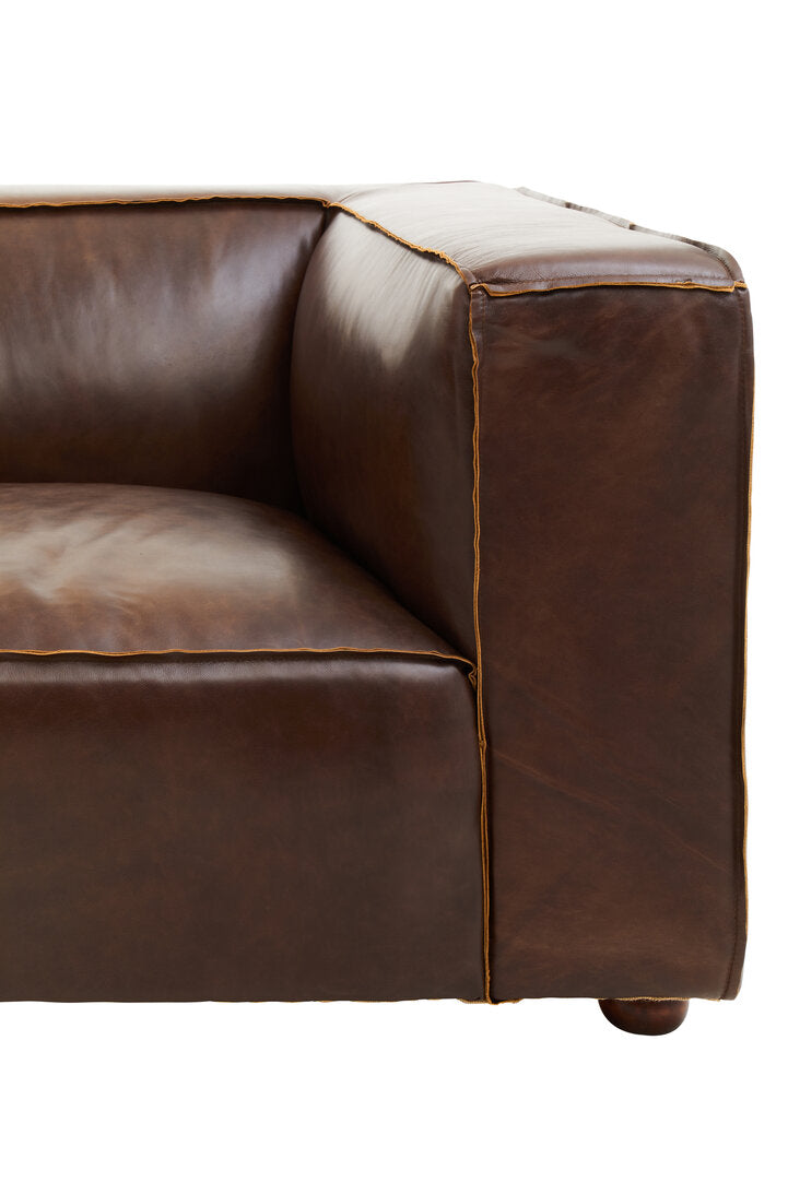 Bath Two Seater Mexico Brown Leather Sofa