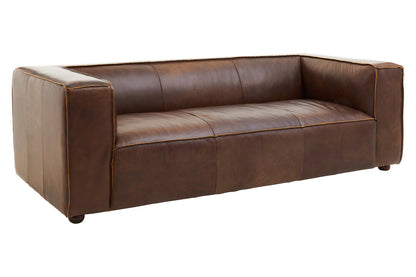Bath Three Seater Mexico Brown Leather Sofa