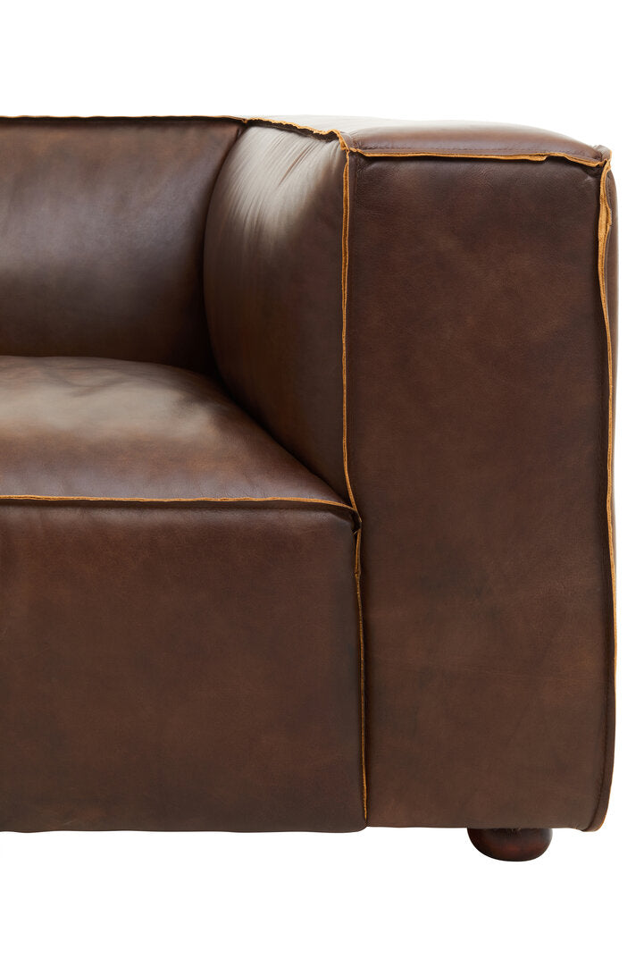 Bath Three Seater Mexico Brown Leather Sofa