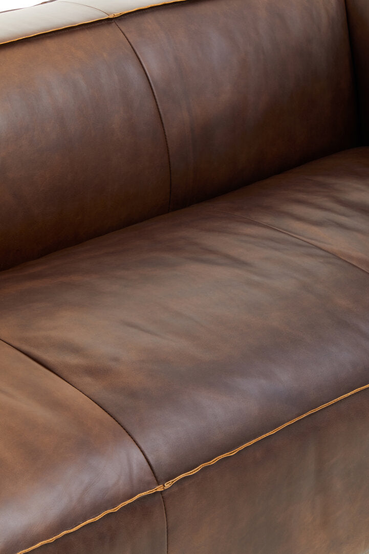 Bath Three Seater Mexico Brown Leather Sofa