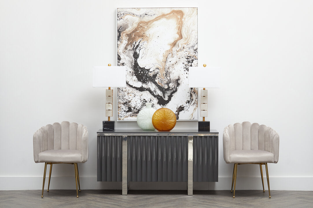 Norwich Mink Velvet Dining Chair