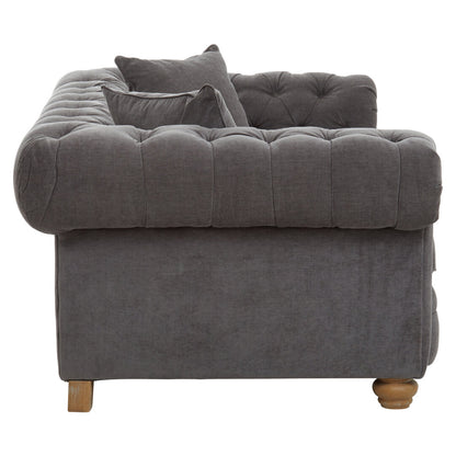 Turin 2 Seat Grey Fabric Sofa
