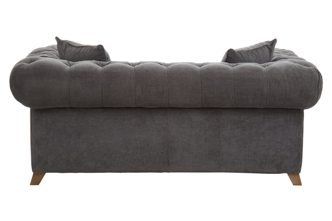 Turin 2 Seat Grey Fabric Sofa
