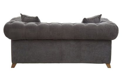 Turin 2 Seat Grey Fabric Sofa