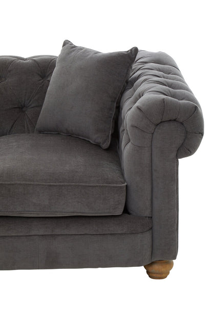 Turin 2 Seat Grey Fabric Sofa