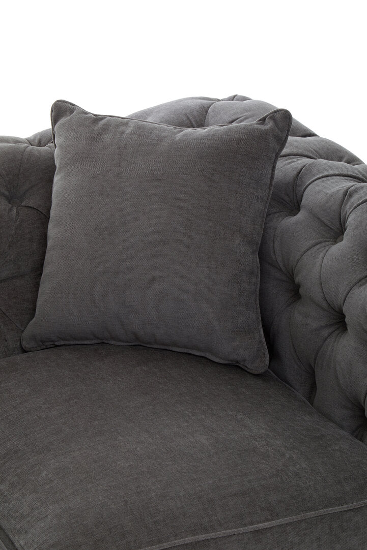 Turin 2 Seat Grey Fabric Sofa