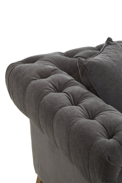 Turin 2 Seat Grey Fabric Sofa